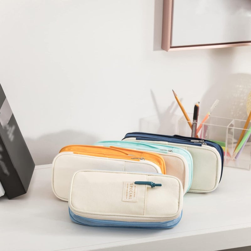 ARNUIXTY Large Storage Pencil Case Pen Bag with Zipper Big Capacity Pouch Organizer for Office Travel Holder Box - Image 2